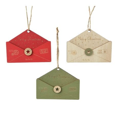 Ornement courrier du père Noël, 3,5''