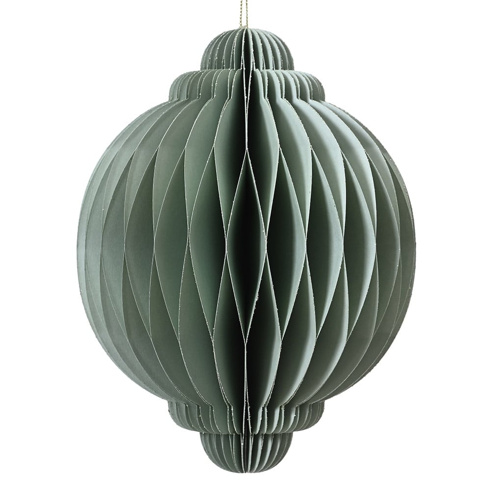 Aqua paper tree ornament, 8'' - Décors Véronneau