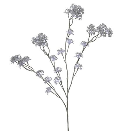 Shiny silver foliage Christmas stem, 29