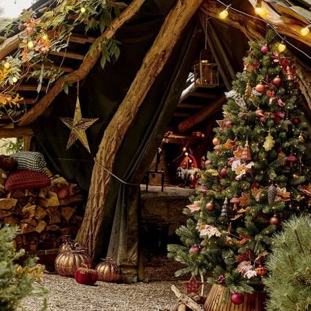 Hanging metal star with an antique look, 23'' - Décors Véronneau