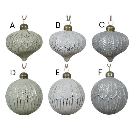 Antique finish glass ornament, 3'' - Décors Véronneau