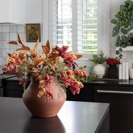 Artificial red berry stem, 44