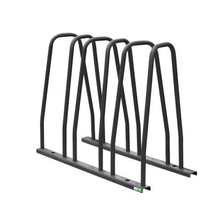 Support à vélo en acier inoxydable noir, 5 places, 42 x 30''