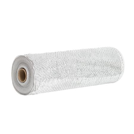 Tulle de Noël lustrée argent, 30' x 10''