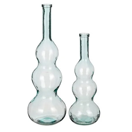 Vase à fleurs spirale en verre recyclé