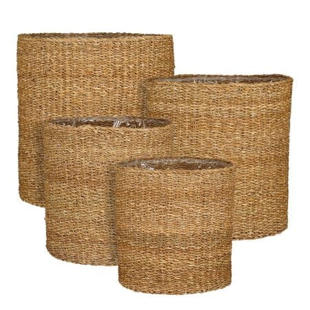Seagrass basket with liner