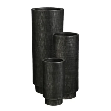 Dark grey tall floor vase