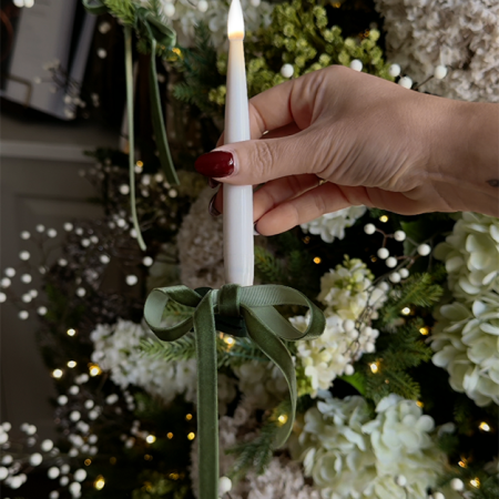 Christmas tree candle LED lights on clips, 6'' - Décors Véronneau