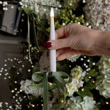 Chandelles à DEL pour sapin de Noël sur pinces, 6''