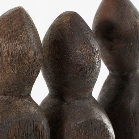 Statue de 3 silhouettes en bois certifié 100% FSC, 13,5'' - Décors Véronneau