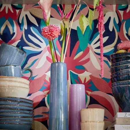 Vase à fleurs simple bleu pâle en verre - Décors Véronneau