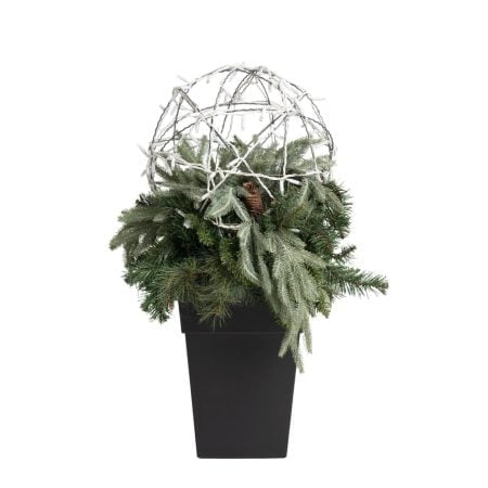 Christmas arrangement with illuminated sphere, 38 x 18''