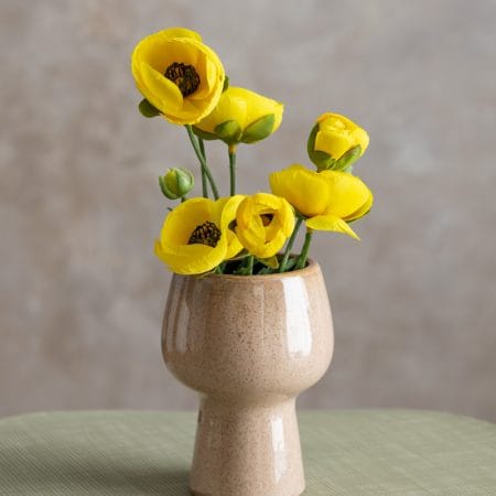 Cache-pot émaillé sur piédestal, 5 x 3,5'' - Décors Véronneau