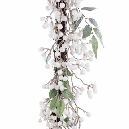 Guirlande de baies blanches brillantes, 72''