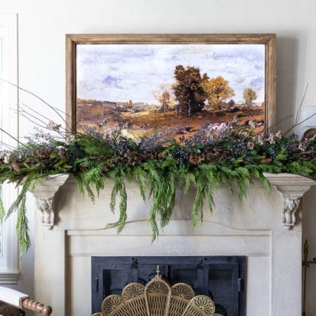 Artificial real-touch cedar garland, 48'' - Décors Véronneau