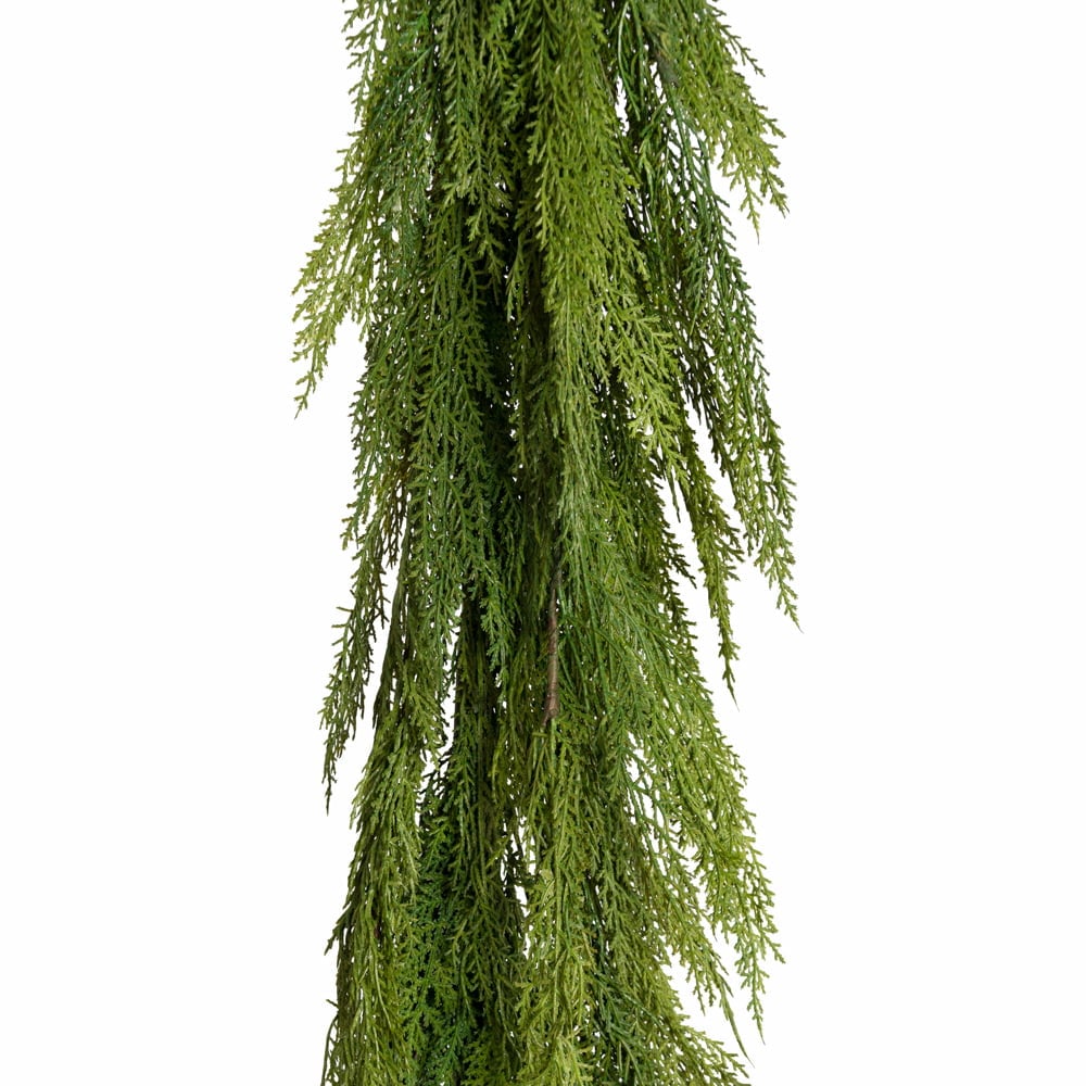 Artificial real-touch cedar garland, 48'' - Décors Véronneau