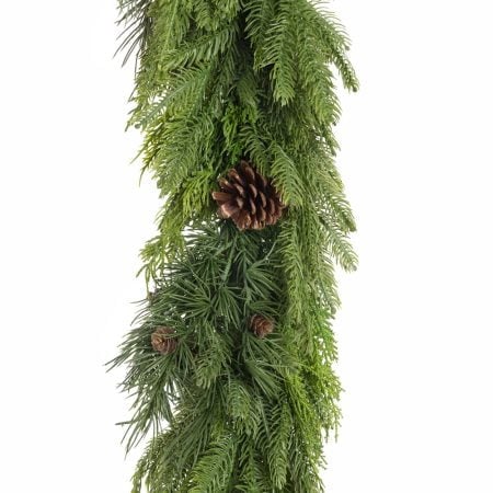 Artificial real-touch mixed Christmas garland, 72''