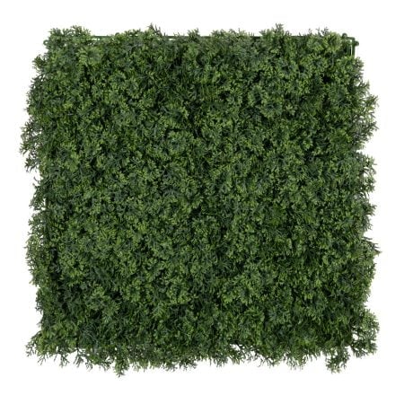 Fire-retardant outdoor dark green boxwood tile, 20 x 20''