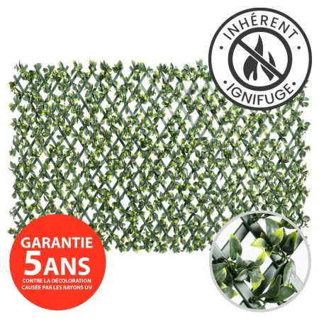 Treillis d'intimité ignifuge extérieur, structure verte, 39 x 78''