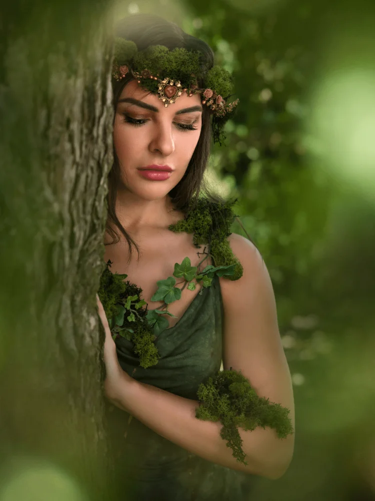 Déguisement elfe des bois avec mousse et lierre - Décors Véronneau