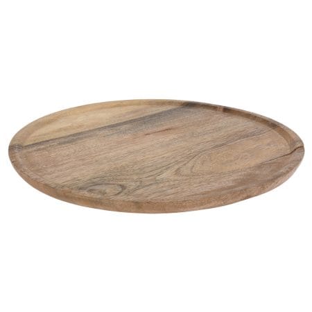 Plateau rond en bois de manguier, 15''