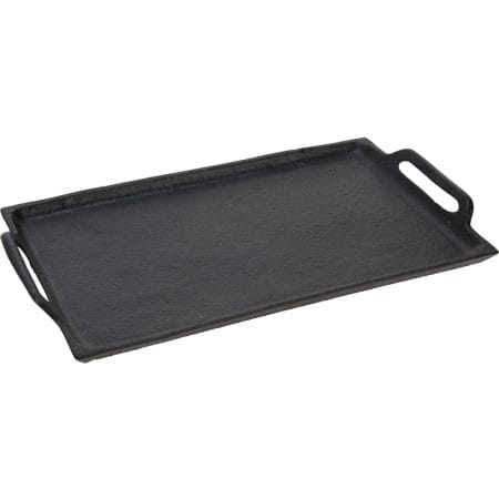Plateau en métal noir mat, 11,5 x 7''