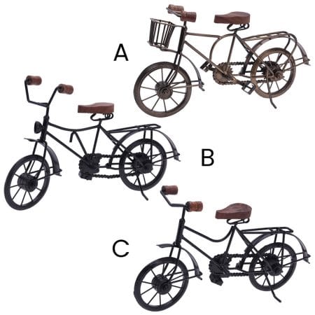 Bicyclette décorative noire en métal, 8 x 14'' - Décors Véronneau