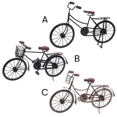 Bicyclette décorative noire en métal, 10,5 x 18,5'' - Décors Véronneau