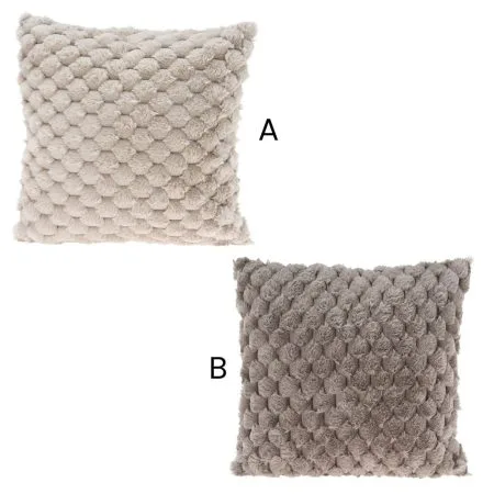 Coussin matelassé neutre en polyester, 17,5 x 17,5'' - Décors Véronneau