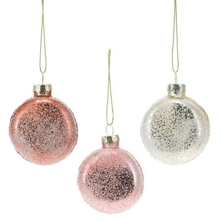 Petite boule de Noël macaron brillant, 2,5''