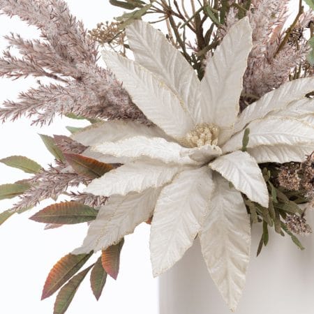 Champagne Christmas arrangement on a stand, 26 x 20'' - Décors Véronneau