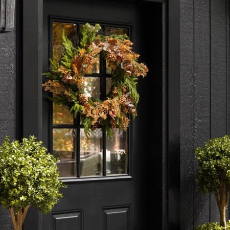 Weathered seeded berry faux spray, 29'' - Décors Véronneau