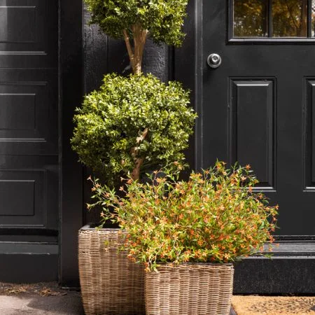 Polyrattan square planter - Décors Véronneau