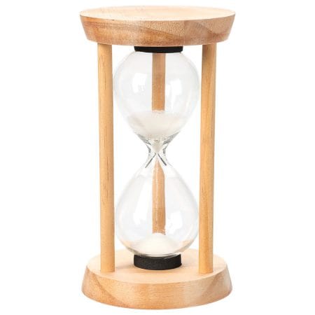 Sablier décoratif en bois, 6 x 3''