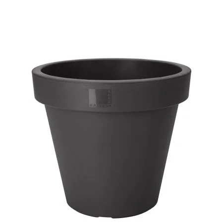 Cache-pot extérieur noir en plastique 90% recyclé, 20,5 x 23''