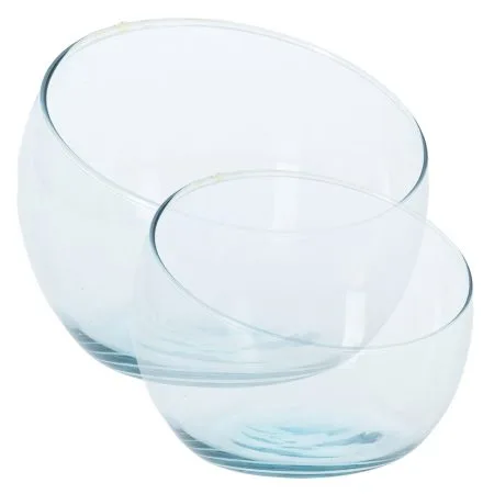 Terrarium en forme de bol en verre recyclé