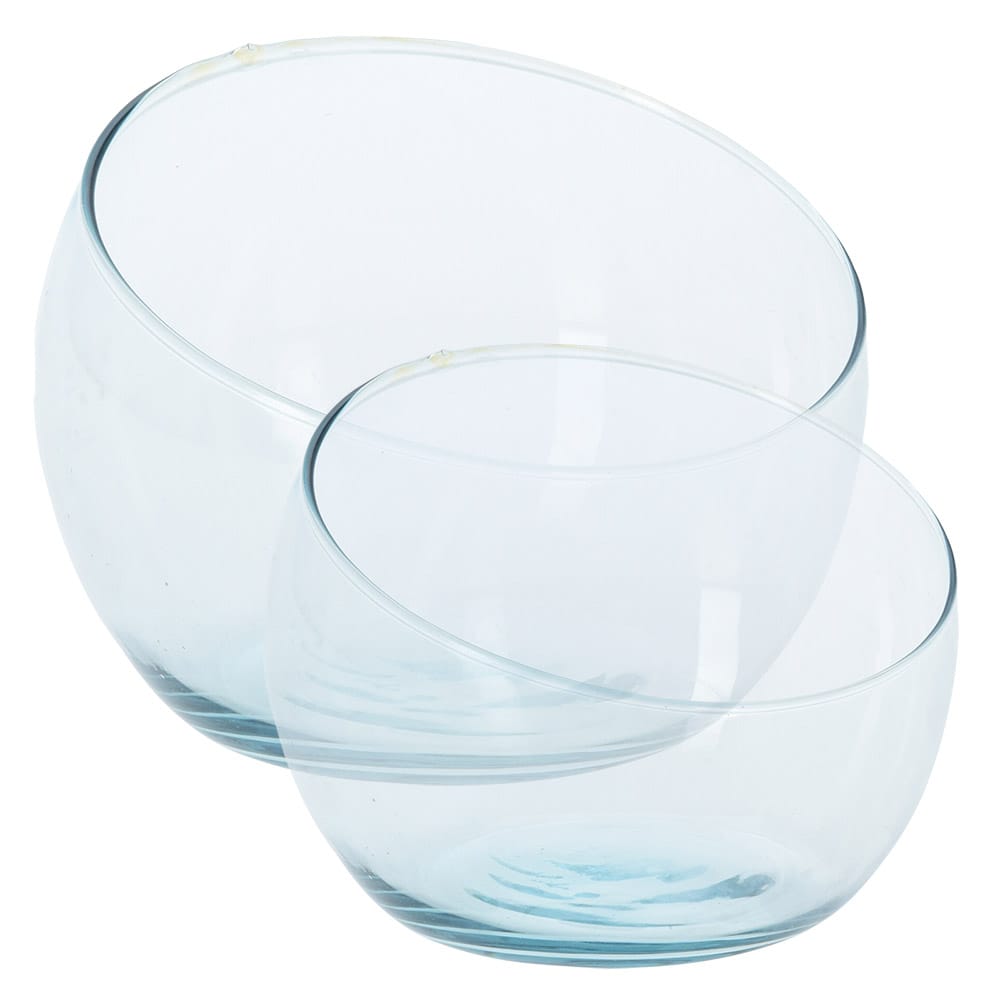 Terrarium en forme de bol en verre recyclé - Décors Véronneau