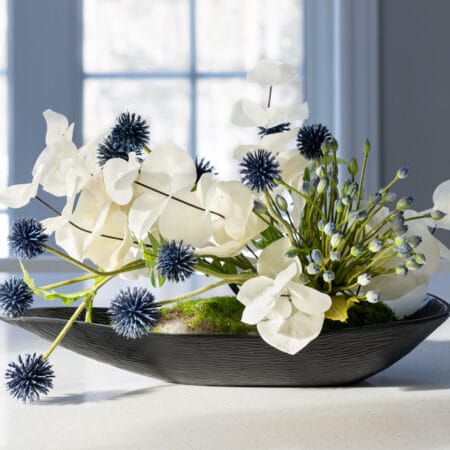 Branche d'eucalyptus rond crème artificiel, 37'' - Décors Véronneau