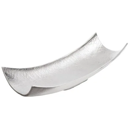 Plateau incurvé argent en aluminium, 3 x 16