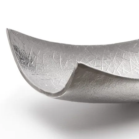 Plateau incurvé argent en aluminium, 3 x 16