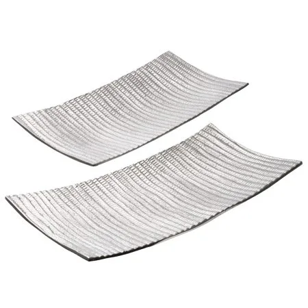 Assiette décorative argent en aluminium