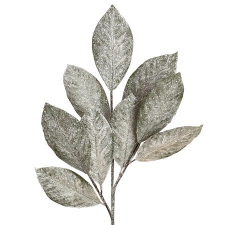 Feuillage de magnolia floqué artificiel, 35''