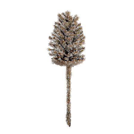 Frosted pinecone stem, 13''
