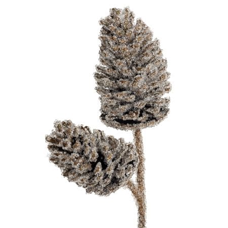 Frosted pinecone double branch, 28''