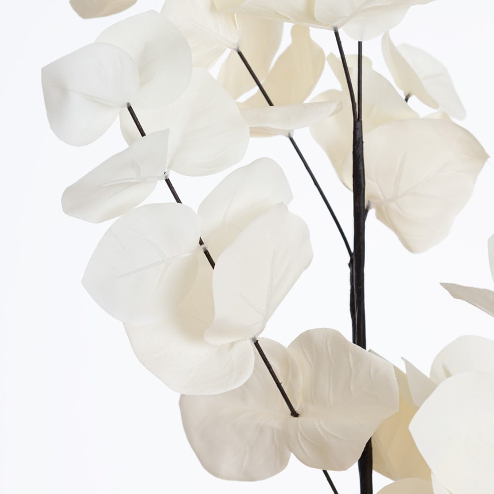 Branche d'eucalyptus rond crème artificiel, 37'' – Image 3 - Décors Véronneau