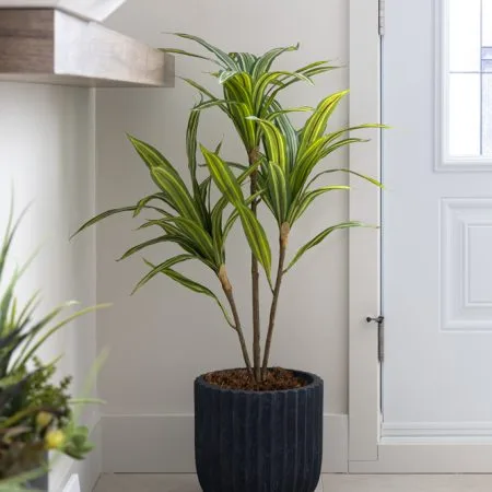 Artificial 3-trunk cordyline plant, 39'' - Décors Véronneau