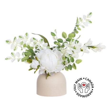 Small white and green flower arrangement