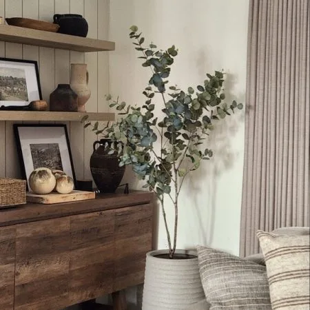 Artificial silver dollar eucalyptus tree, 70'' - Décors Véronneau