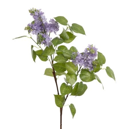 Branche de lilas mauve artificiel en fleurs, 40''