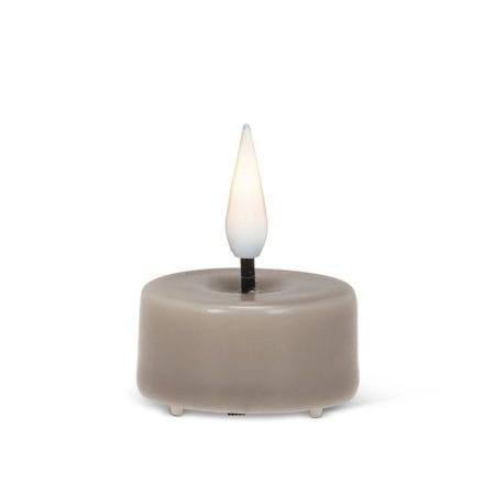 Pack of 6 grey LED tealight candle, 1,5 x 1,5'' - Décors Véronneau